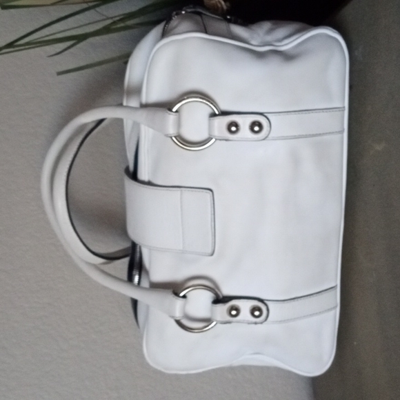 DOLCE & GABBANA Off White Pebbled Leather Satchel Bag Purse. Certified Authentic - Picture 3 of 14